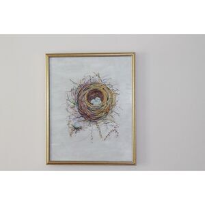 Original Art: Birds Nest by Mary M. Hoffman signed